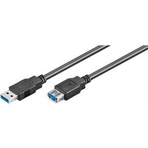 Ewent EC1008 cabo USB USB 3.2 Gen 1 (3.1 Gen 1) 1,8 m USB A Preto