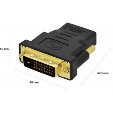 Ewent EC1371 adaptador para cabos DVI-D 24+1 HDMI Preto