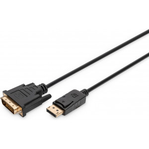 Digitus AK-340306-020-S adaptador de cabo de vídeo 2 m DisplayPort DVI-D Preto