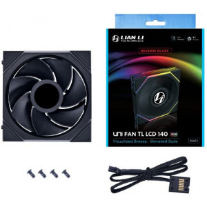 Lian Li UNI FAN TL LCD Caixa de computador Ventoinha 14 cm Preto