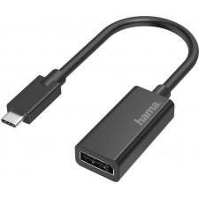 Hama 00200314 adaptador de cabo de vídeo USB Type-C DisplayPort Preto