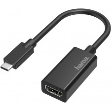 Hama 00200315 adaptador de cabo de vídeo USB Type-C HDMI Preto