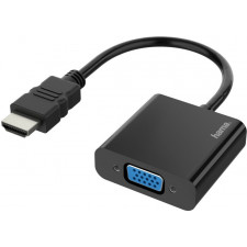 Hama 00200343 adaptador de cabo de vídeo 0,15 m HDMI Type A (Standard) VGA (D-Sub) Preto