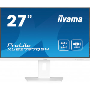 iiyama ProLite XUB2797QSN-W1 monitor de ecrã 68,6 cm (27") 2560 x 1440 pixels Wide Quad HD LED Branco