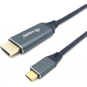 Equip 133416 adaptador de cabo de vídeo 2 m USB Type-C HDMI Type A (Standard) Cinzento, Preto