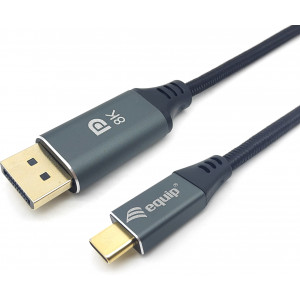 Equip 133423 adaptador de cabo de vídeo 3 m USB Type-C DisplayPort Cinzento