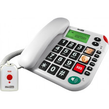 MaxCom KXT481 SOS telefone Telefone analógico Identificação de chamadas Branco