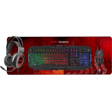 Mars Gaming MCPRGB2PT teclado Rato incluído Jogos USB AZERTY Português Preto