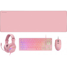 Mars Gaming MCP-RGB3P teclado Rato incluído Jogos USB QWERTY Português Rosa