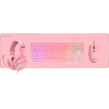 Mars Gaming MCP-RGB3P teclado Rato incluído Jogos USB QWERTY Português Rosa