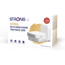 Strong WI-FI MESH HOME TRIO PACK 1200 Dual-band (2,4 GHz   5 GHz) Wi-Fi 5 (802.11ac) Branco 3 Interno