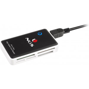 NGS Multireader Pro leitor de cartões USB 2.0 Preto, Branco