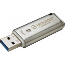 Kingston Technology IronKey Locker+ 50 unidade de memória USB 64 GB USB Type-A 3.2 Gen 1 (3.1 Gen 1) Prateado