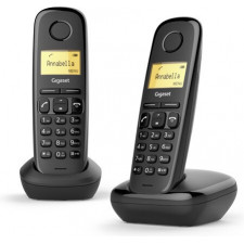 Gigaset A170 Duo Telefone analógico DECT Identificação de chamadas Preto