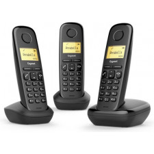 Gigaset A170 Trio Telefone analógico DECT Identificação de chamadas Preto