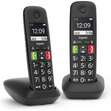 Gigaset E290 Duo Telefone analógico DECT Identificação de chamadas Preto