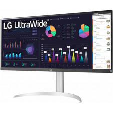 LG 34WQ650-W monitor de ecrã 86,4 cm (34") 2560 x 1080 pixels WFHD LCD Prateado, Branco