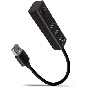 Axagon HMA-CR3A base & duplicador de portas USB 3.2 Gen 1 (3.1 Gen 1) Type-A Preto