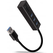 Axagon HMA-CR3A base & duplicador de portas USB 3.2 Gen 1 (3.1 Gen 1) Type-A Preto