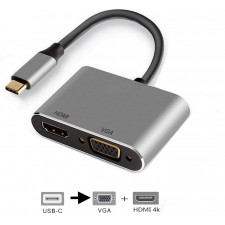 Ewent EW9700 adaptador gráfico USB Preto, Prateado