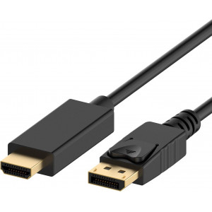 Ewent EC1432 adaptador de cabo de vídeo 3 m DisplayPort HDMI Type A (Standard) Preto