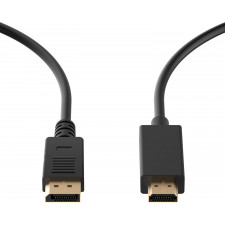 Ewent EC1432 adaptador de cabo de vídeo 3 m DisplayPort HDMI Type A (Standard) Preto