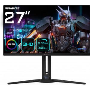 GIGABYTE AORUS FO27Q2 monitor de ecrã 68,6 cm (27") 2560 x 1440 pixels Quad HD OLED Preto