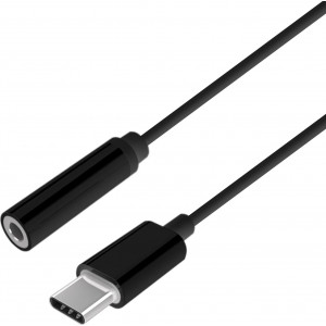 AISENS A109-0385 cabo para telemóvel Preto 0,15 m USB C 3.5 mm