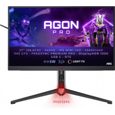 AOC AGON AG274QZM monitor de ecrã 68,6 cm (27") 2560 x 1440 pixels Quad HD LED Preto, Vermelho