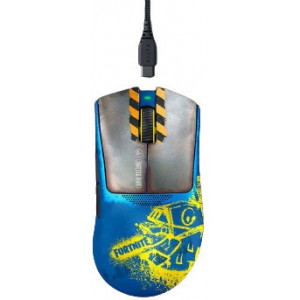 Razer DeathAdder V3 Pro - Fortnite Edition rato Jogos Mão direita RF Wireless + USB Type-C Ótico 30000 DPI