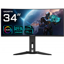 GIGABYTE MO34WQC monitor de ecrã 86,4 cm (34") 3440 x 1440 pixels Wide Quad HD OLED Preto