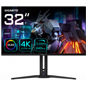 GIGABYTE FO32U2 monitor de ecrã 80 cm (31.5") 3840 x 2160 pixels 4K Ultra HD OLED Preto