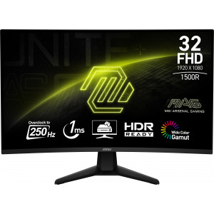 MSI MAG 32C6X monitor de ecrã 80 cm (31.5") 1920 x 1080 pixels Full HD Preto