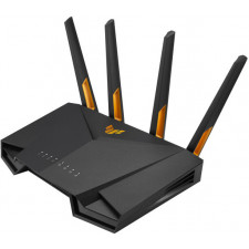 ASUS TUF Gaming AX3000 V2 router sem fios Gigabit Ethernet Dual-band (2,4 GHz   5 GHz) Preto, Laranja