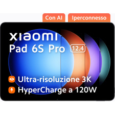 Xiaomi Pad 6S Pro Qualcomm Snapdragon 256 GB 31,5 cm (12.4") 8 GB Wi-Fi 7 (802.11be) Grafite, Cinzento