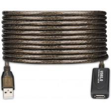 Ewent EW1025 cabo USB USB 2.0 30 m USB A Preto