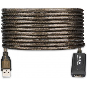 Ewent EW1024 cabo USB USB 2.0 25 m USB A Preto