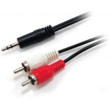 Equip 14709207 cabo de áudio 2,5 m 3.5mm 2 x RCA Preto