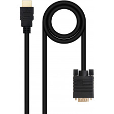 Nanocable 10.15.4348 adaptador de cabo de vídeo 1,8 m HDMI Type A (Standard) VGA (D-Sub) Preto