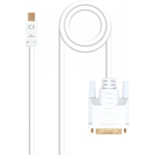 Nanocable 10.15.4202 adaptador de cabo de vídeo 2 m Mini DisplayPort DVI Branco