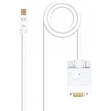 Nanocable 10.15.4103 adaptador de cabo de vídeo 3 m Mini DisplayPort VGA (D-Sub) Branco