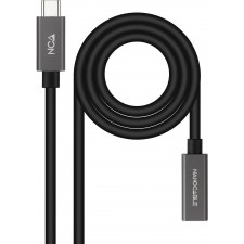 Nanocable 10.01.4401 cabo USB USB 3.2 Gen 2x2 1 m USB C Preto