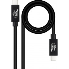 Nanocable 10.01.5001 cabo USB USB4 Gen 3x2 1 m USB C Preto