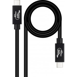 Nanocable 10.01.5002 cabo USB USB4 Gen 3x2 1,8 m USB C Preto