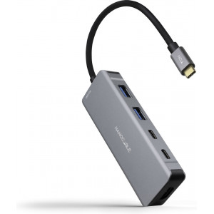 Nanocable 10.16.1006 base & duplicador de portas Com fios USB 3.2 Gen 1 (3.1 Gen 1) Type-C Cinzento