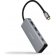 Nanocable 10.16.1006 base & duplicador de portas Com fios USB 3.2 Gen 1 (3.1 Gen 1) Type-C Cinzento