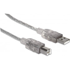 Manhattan 345408 cabo USB USB 2.0 5 m USB A USB B Prateado