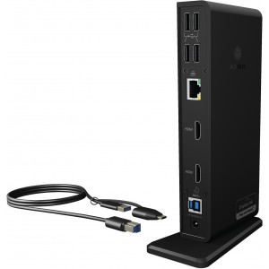 ICY BOX IB-DK2251AC Com fios USB 3.2 Gen 2 (3.1 Gen 2) Type-A Preto