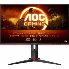 AOC G2 27G2ZN3 BK monitor de ecrã 68,6 cm (27") 1920 x 1080 pixels Full HD LCD Preto, Vermelho