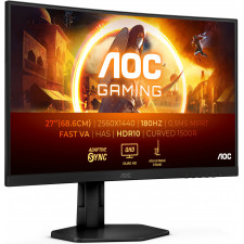 AOC G4 CQ27G4X monitor de ecrã 68,6 cm (27") 2560 x 1440 pixels Quad HD LCD Preto